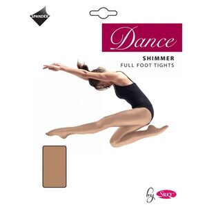 Silky Big Girls Dance Shimmer Full Foot Tights (1 Pair) / Toast